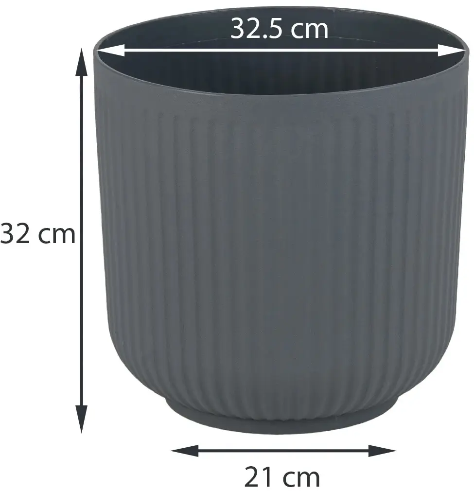 Set ghiveciuri pentru flori Costway HZ10373GR-2 2pcs (Gray) - 2