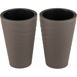 Комплект цветочных горшков Costway HZ10374BN-2 2pcs (Brown)
