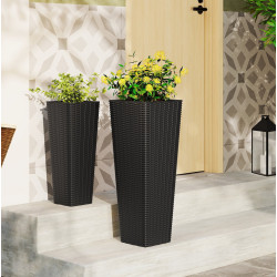 Set ghiveciuri pentru flori Costway NP12483BK 2pcs (Black) Thumb