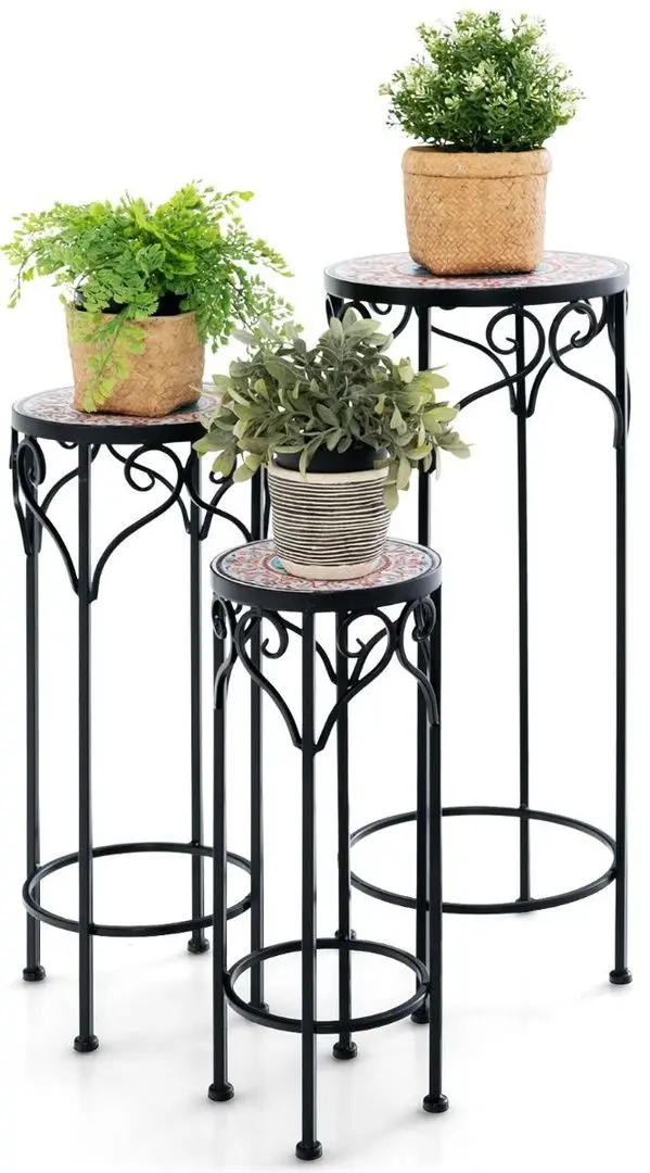 Set de suporturi pentru flori Costway GT4061 (Black) - 2