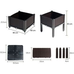 Set de suporturi pentru flori Costway OP70301BN (Brown) Thumb