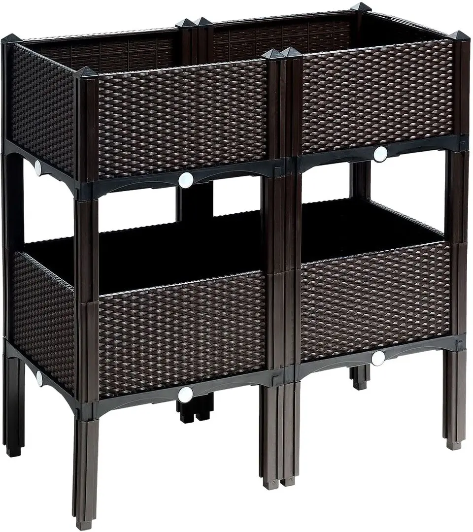 Set de suporturi pentru flori Costway OP70301BN (Brown)