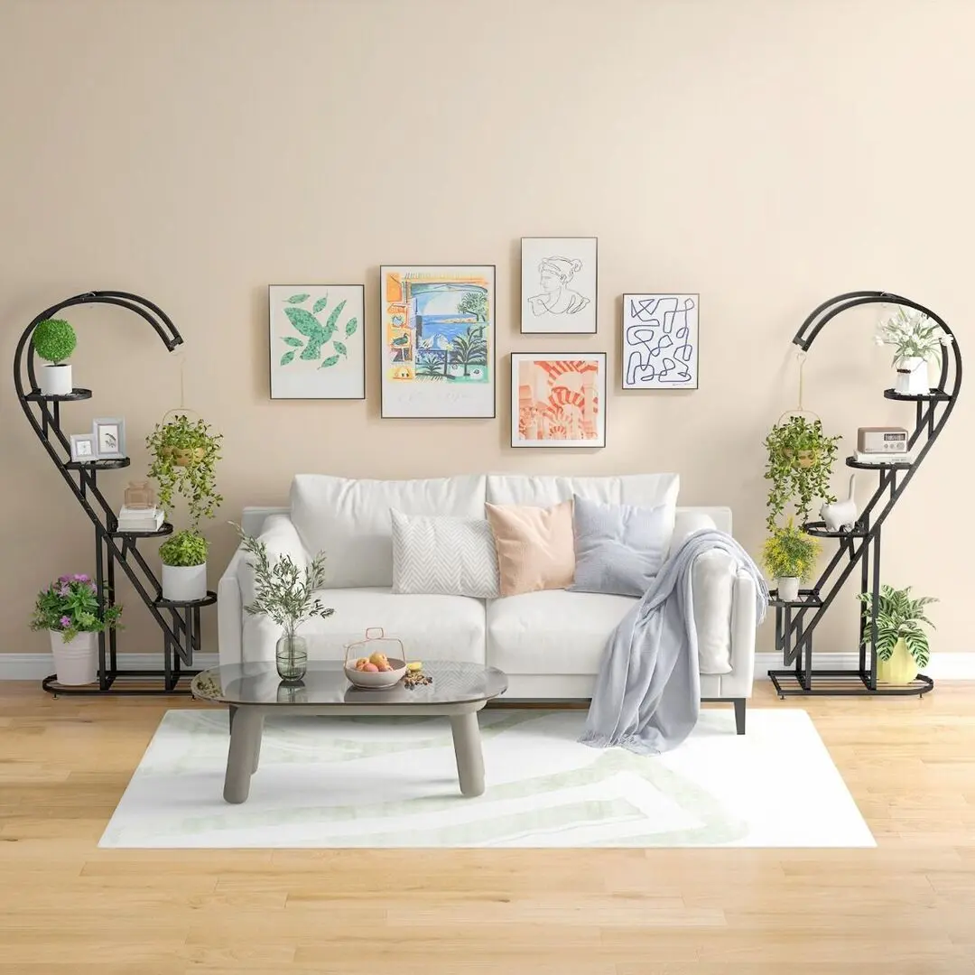 Set de suporturi pentru flori Costway GT4090DK (Black) - 4