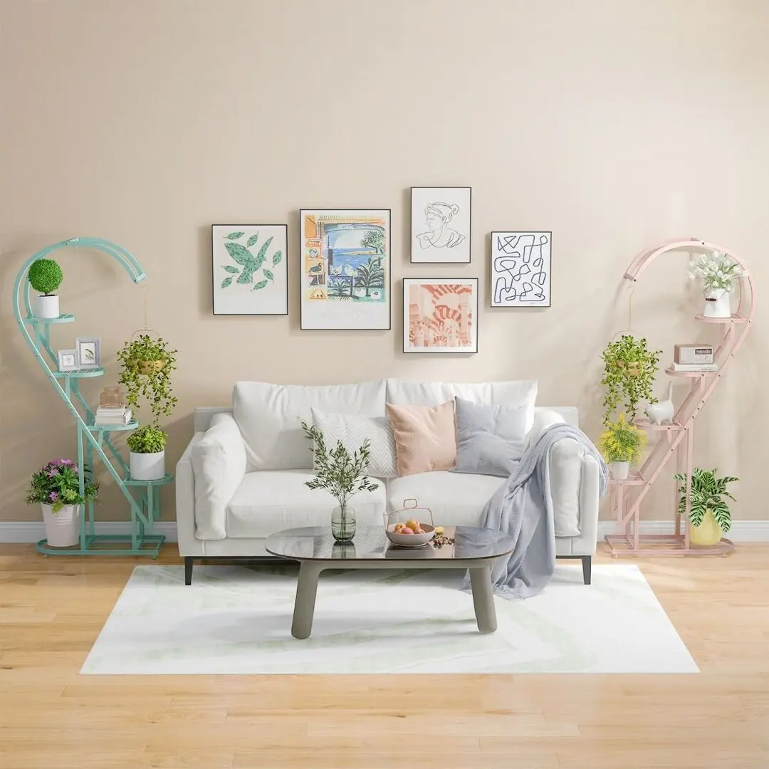 Set de suporturi pentru flori Costway GT4090PB (Pink/Blue) - 4