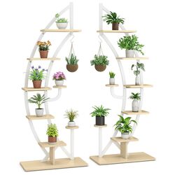 Set de suporturi pentru flori Costway HZ10079WH-2 (White)