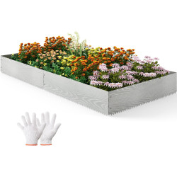 Bordura metalica de gradina Costway NP12640 110x22 (Silver) Thumb