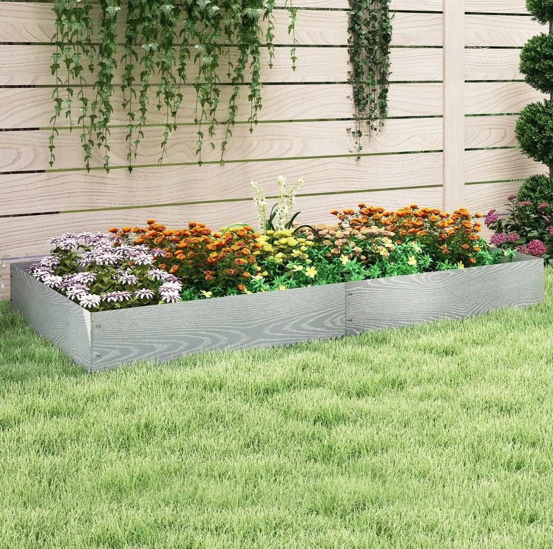 Bordura metalica de gradina Costway NP12640 110x22 (Silver)