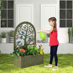 Set ghiveciuri pentru flori Costway GT4034CP-2 (Rust) Thumb