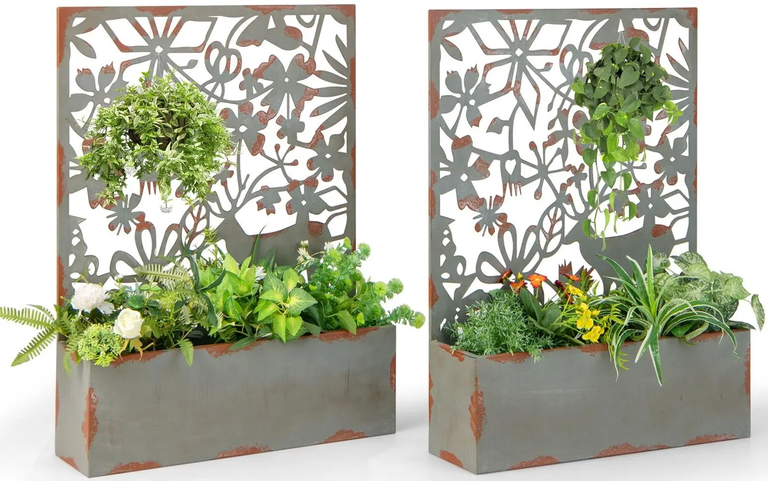 Набор цветочных горшков Costway GT4035CP-2 (Rust) - 2