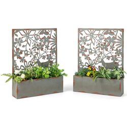 Set ghiveciuri pentru flori Costway GT4035CP-2 (Rust)