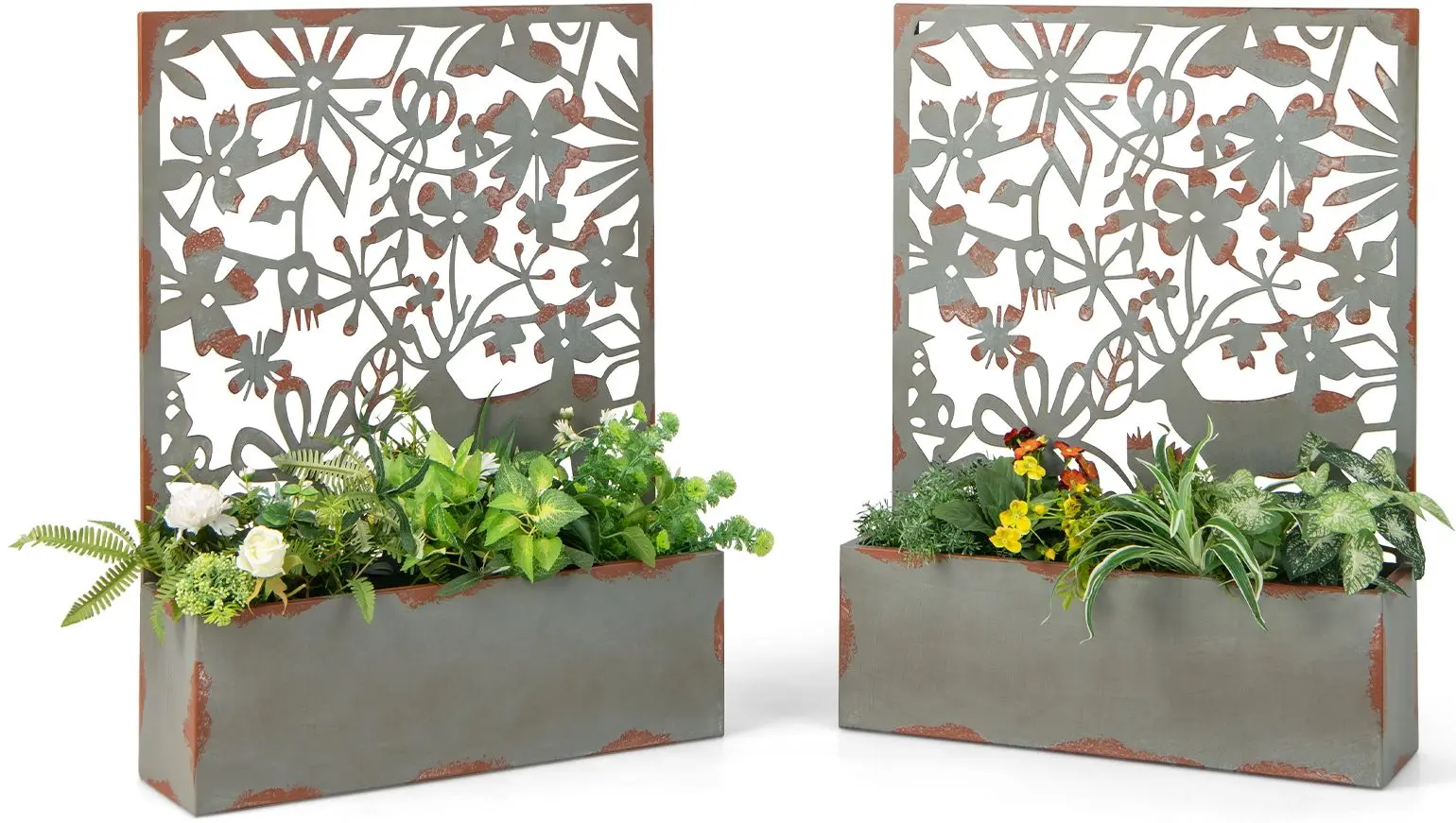 Набор цветочных горшков Costway GT4035CP-2 (Rust)