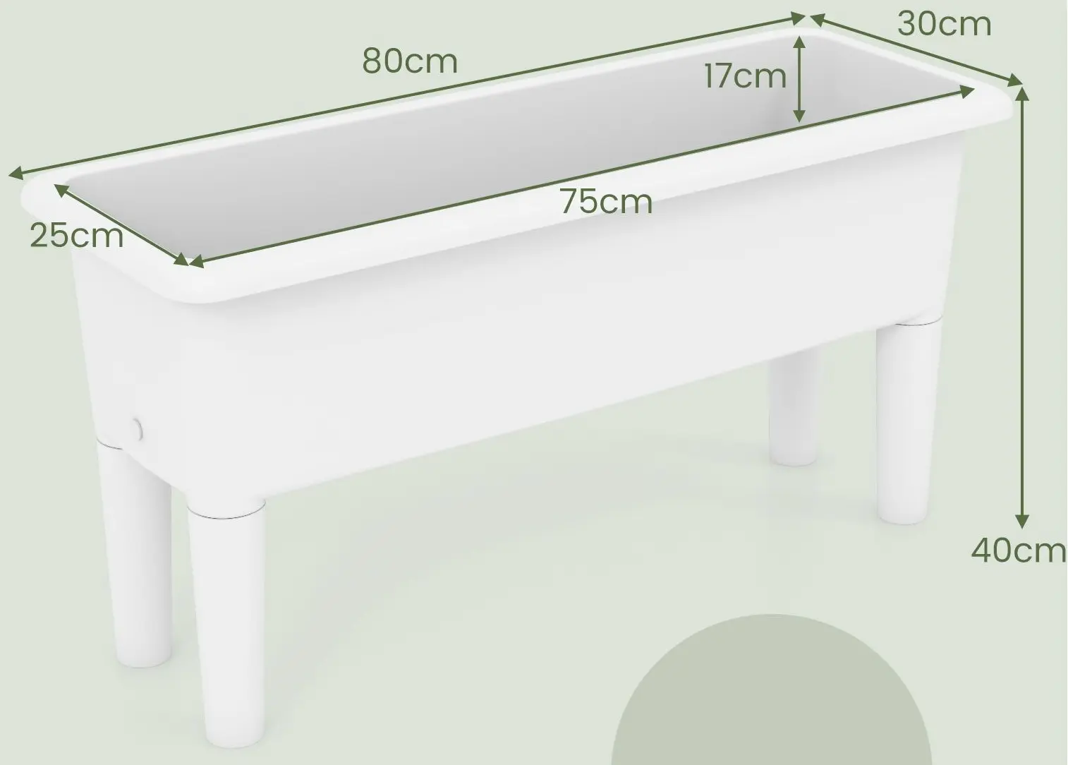 Set paturi de gradina Costway GT4186WH (White)