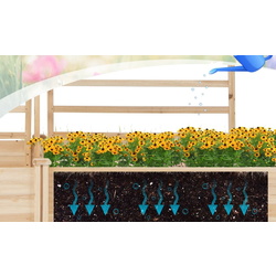 Набор садовых грядок + шпалера Costway GT4322NA (Natural) Thumb