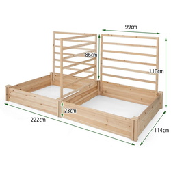 Набор садовых грядок + шпалера Costway GT4322NA (Natural) Thumb