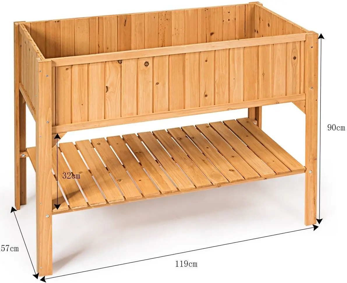 Садовая грядка Costway GT3417 (Natural) - 7