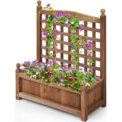 Jardiniera de flori + spalier Costway GT3429 (Dark Brown) Thumb