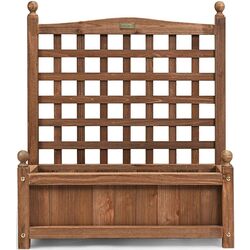 Jardiniera de flori + spalier Costway GT3429 (Dark Brown)
