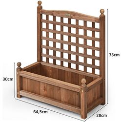 Jardiniera de flori + spalier Costway GT3429 (Dark Brown) Thumb