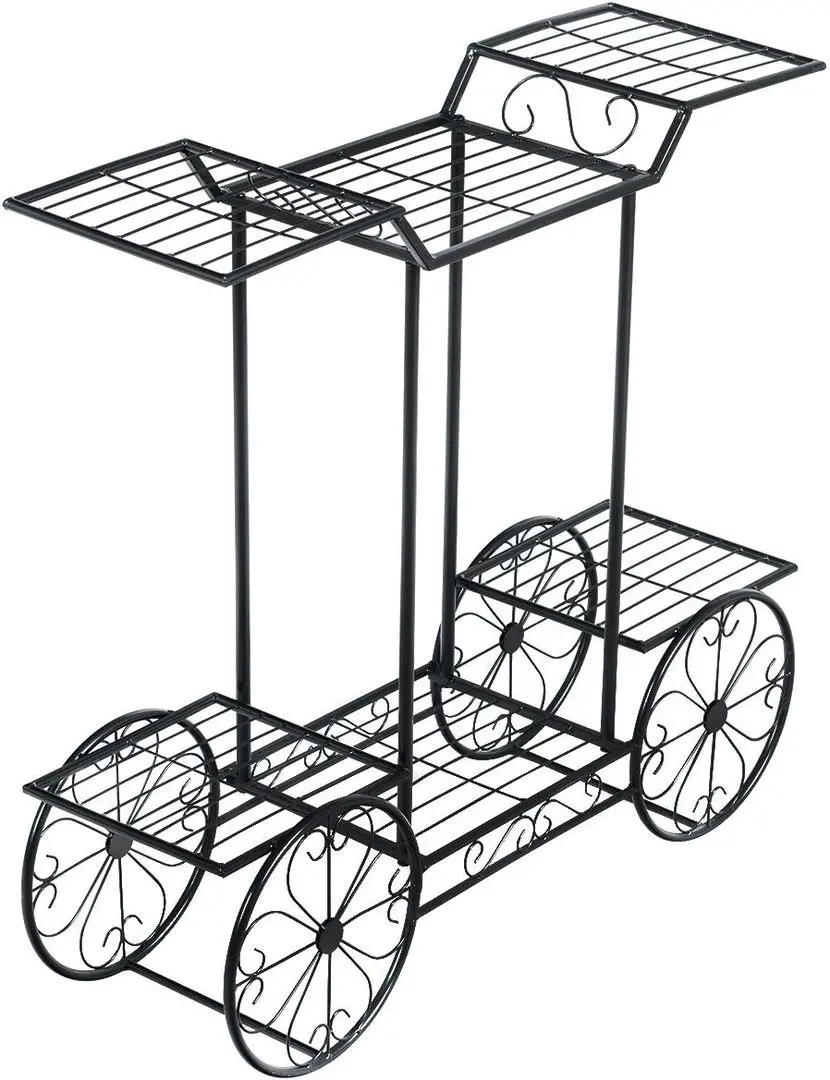 Стеллаж для цветов Costway GT3439 (Black)