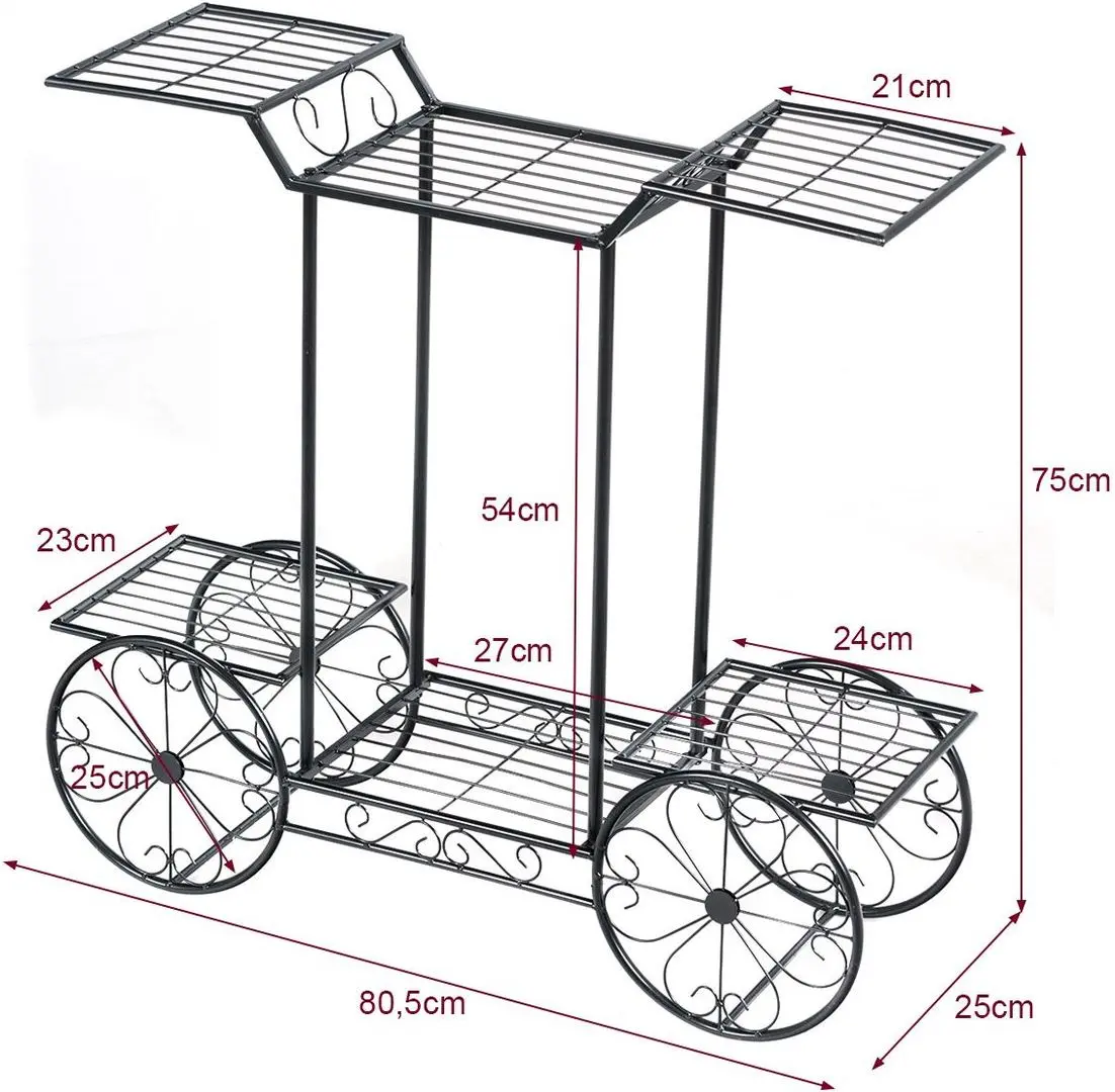 Стеллаж для цветов Costway GT3439 (Black)