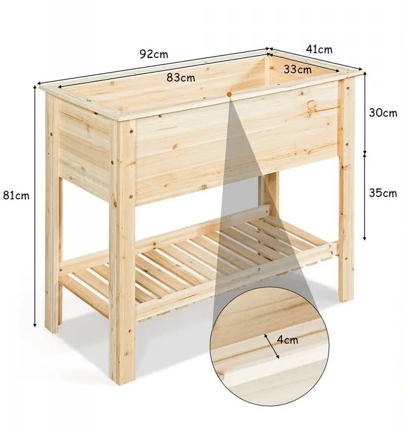 Suport pentru flori Costway GT3474 (Natural) - 6