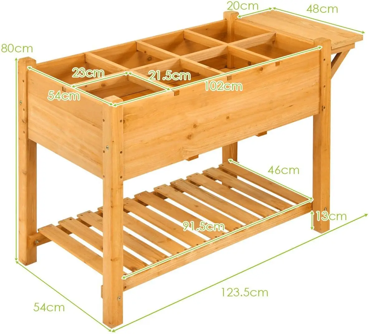 Pat de gradina Costway GT3652 (Natural) - 5