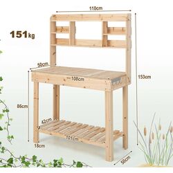 Etajera pentru flori Costway GT3927NA (Natural) Thumb