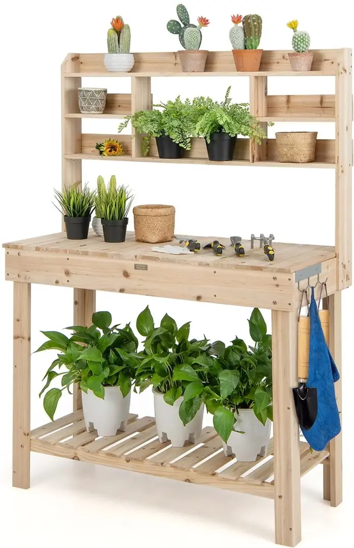 Etajera pentru flori Costway GT3927NA (Natural)