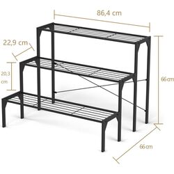 Etajera pentru flori Costway GT3933 (Black) Thumb