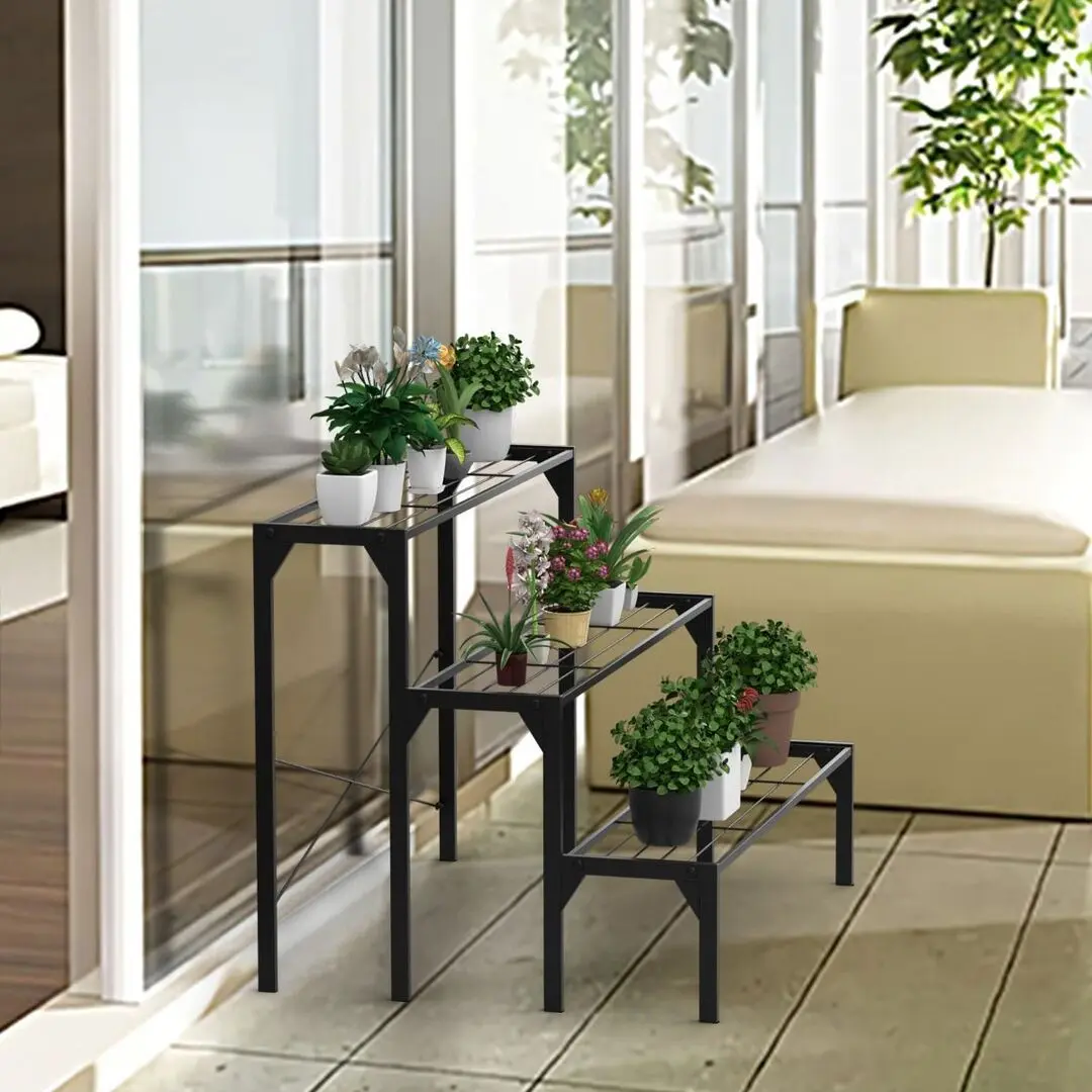 Etajera pentru flori Costway GT3933 (Black) - 4