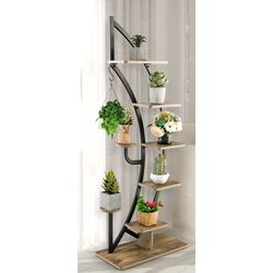 Etajera pentru flori Costway HZ10079NA (Wood/Black) Thumb