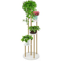 Подставка для цветов Costway HZ10106WH (White/Gold) Thumb