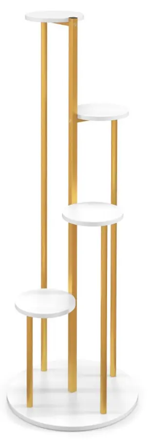 Подставка для цветов Costway HZ10209WH (White/Gold)