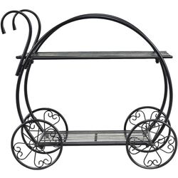 Etajera pentru flori Costway OP3342 (Black) Thumb