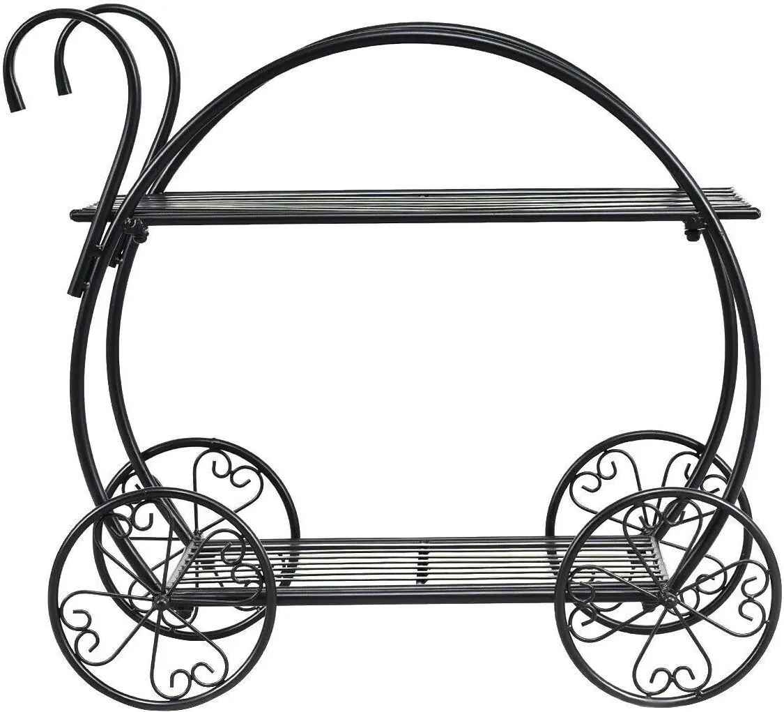 Etajera pentru flori Costway OP3342 (Black) - 5