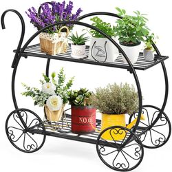 Etajera pentru flori Costway OP3342 (Black) Thumb