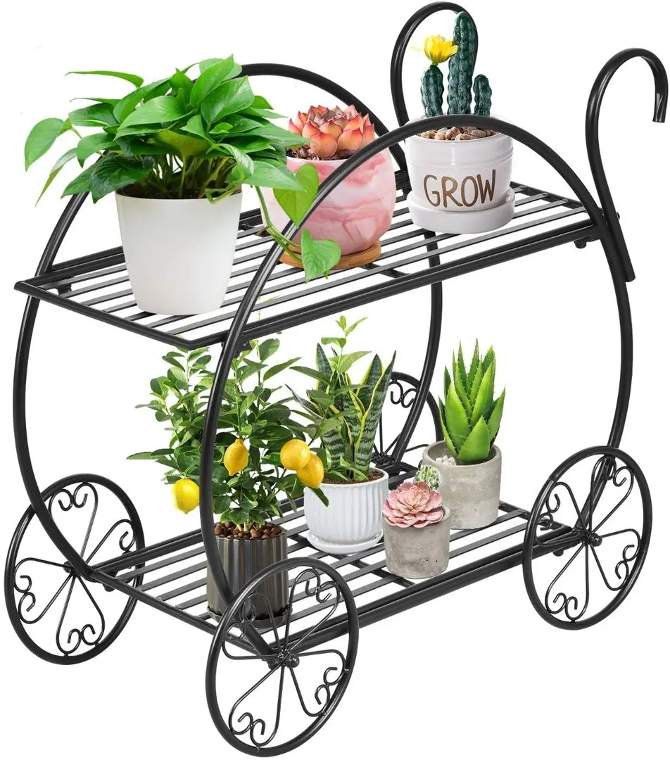 Etajera pentru flori Costway OP3342 (Black) - 8