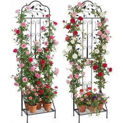 Suport pentru plante + spalier Costway GT4486DK-2 2pcs (Black) Thumb