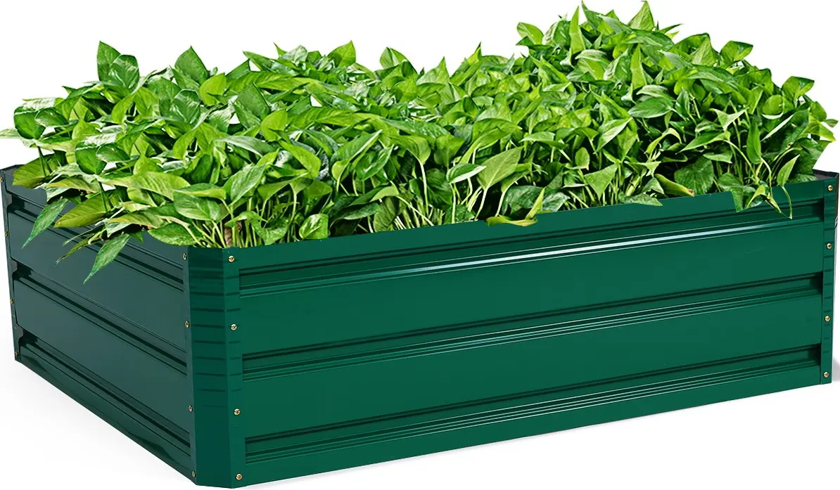 Pat de gradina inaltat Costway GT3030 (Green) - 2