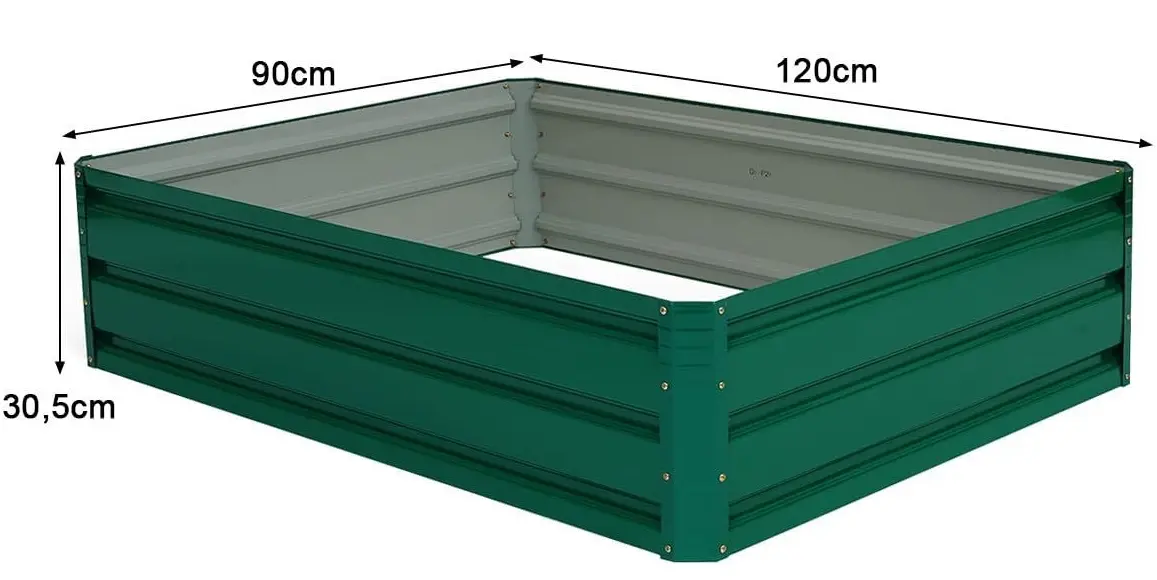 Pat de gradina inaltat Costway GT3031LS (Green) - 3