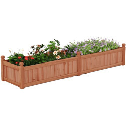 Pat de gradina inaltat Costway GT4445CF (Brown) Thumb