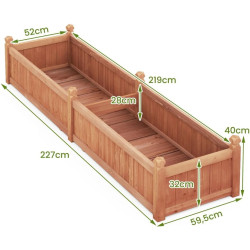Pat de gradina inaltat Costway GT4445CF (Brown) Thumb