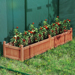 Pat de gradina inaltat Costway GT4445CF (Brown)