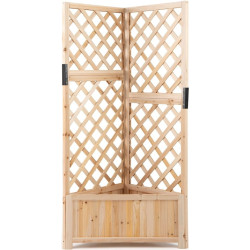 Pat de gradina inaltat cu spalier Costway GT4533NA (Natural) Thumb