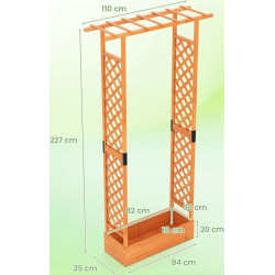 Приподнятая грядка со шпалерой Costway GT4593OR (Orange) Thumb