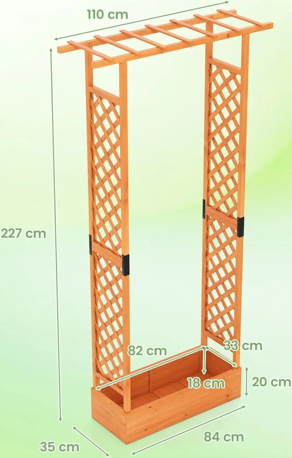 Приподнятая грядка со шпалерой Costway GT4593OR (Orange) - 3