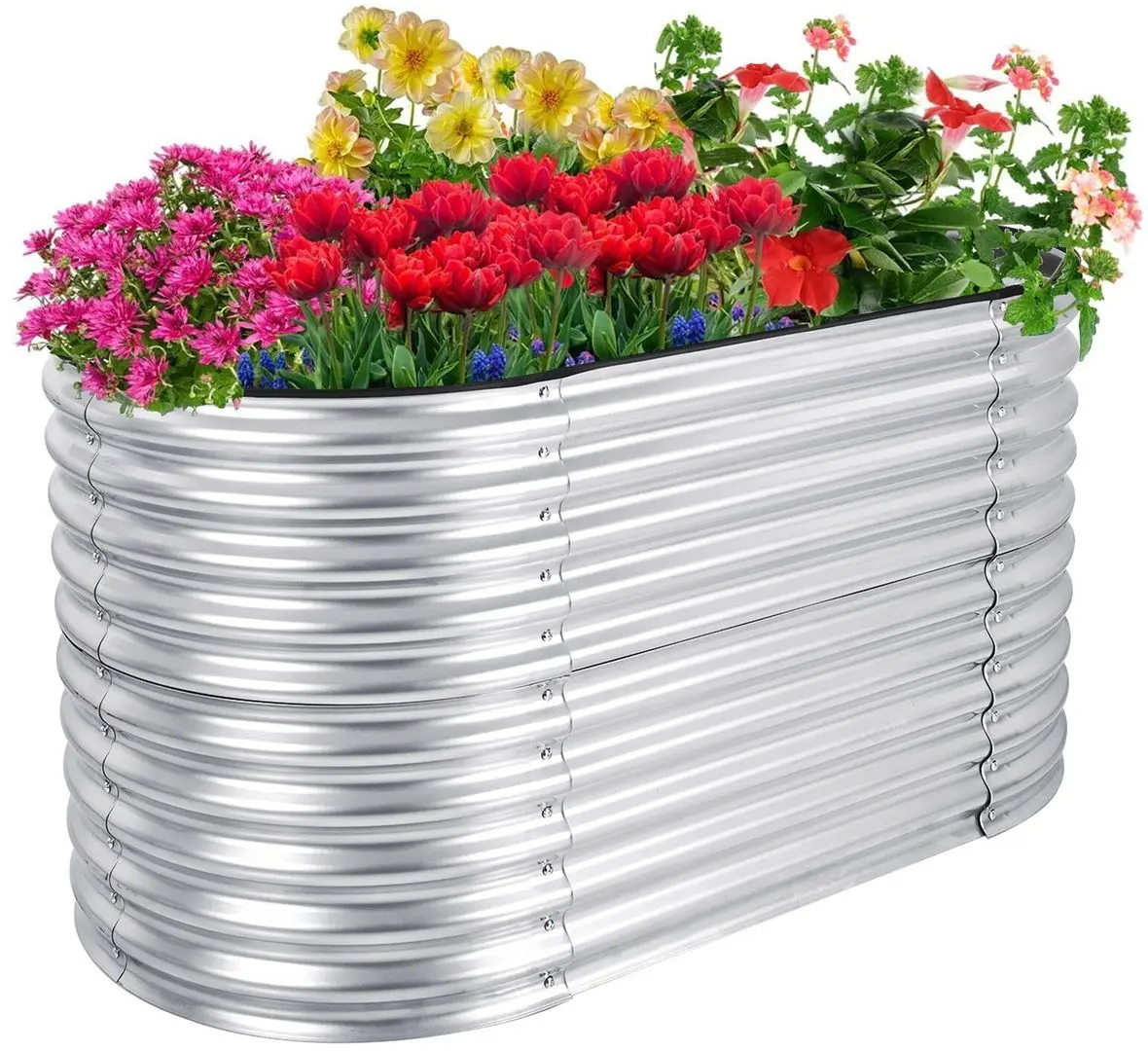 Ghiveci ridicat pentru flori Costway GT3770 (Silver) - 2