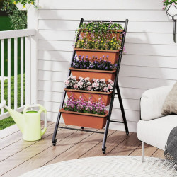 Pat de gradina cu 5 nivele Costway GT4372BN (Brown)