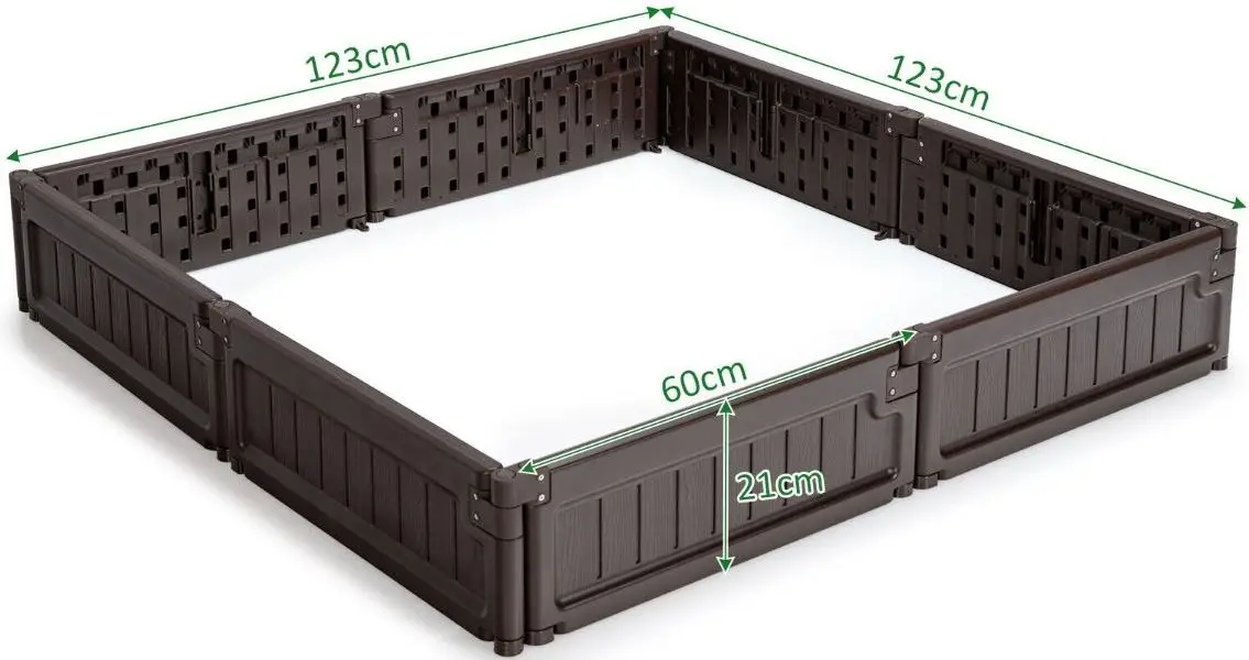 Formă de grădină pentru plante Costway NP10243BN (Brown) - 2