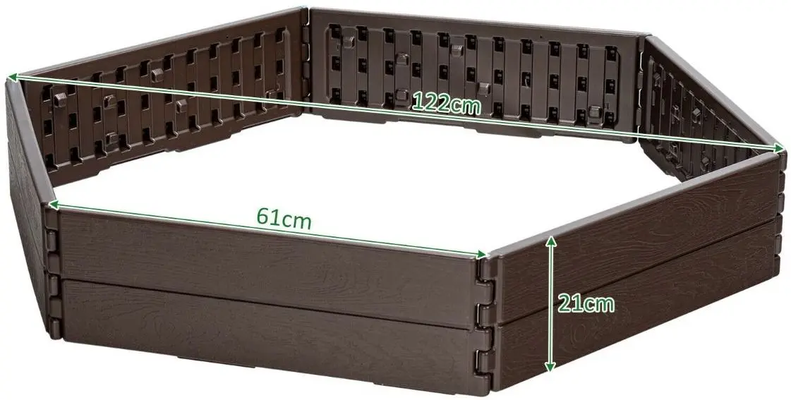 Formă de grădină pentru plante Costway NP10244BN (Brown) - 2